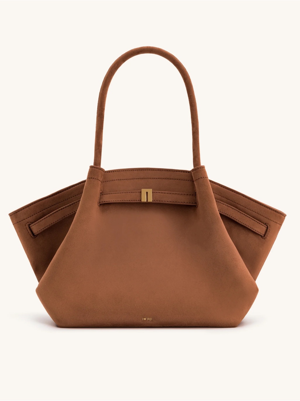 Jw Pei Hana Medium Faux Suede Tote Bag - Brown